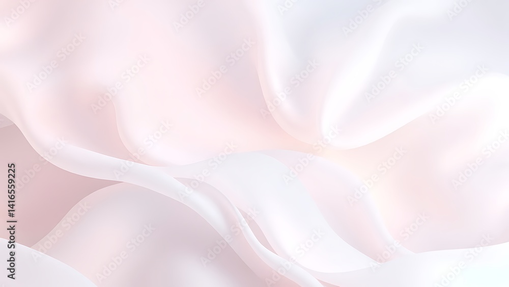 Obraz premium 優美に波打つ淡いシルク生地491