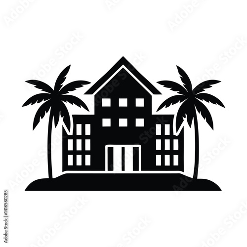 house on the beach vector