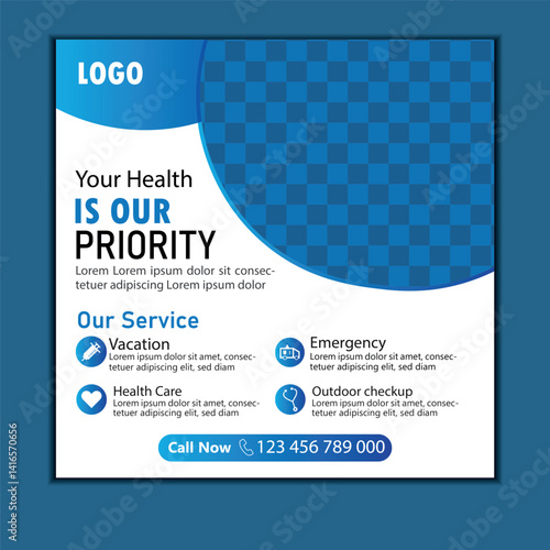 Medical Social Media Post Design Layouts. healthcare social media post template 