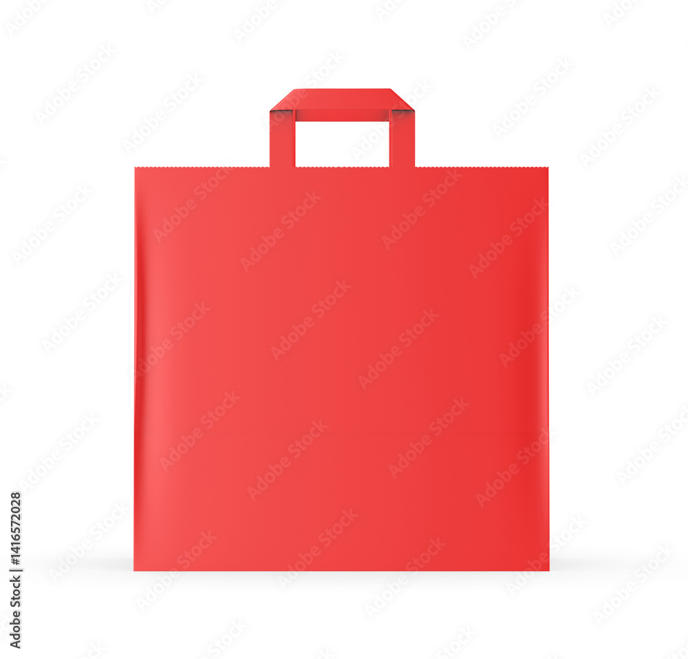 Blank shopping and delivery paper bag for mock up and template design. 3d illustration. Blank shopping and delivery paper bag for mock up and template design. 3d illustration.