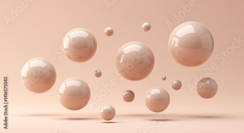 Floating 3D Spheres on Soft Gradient