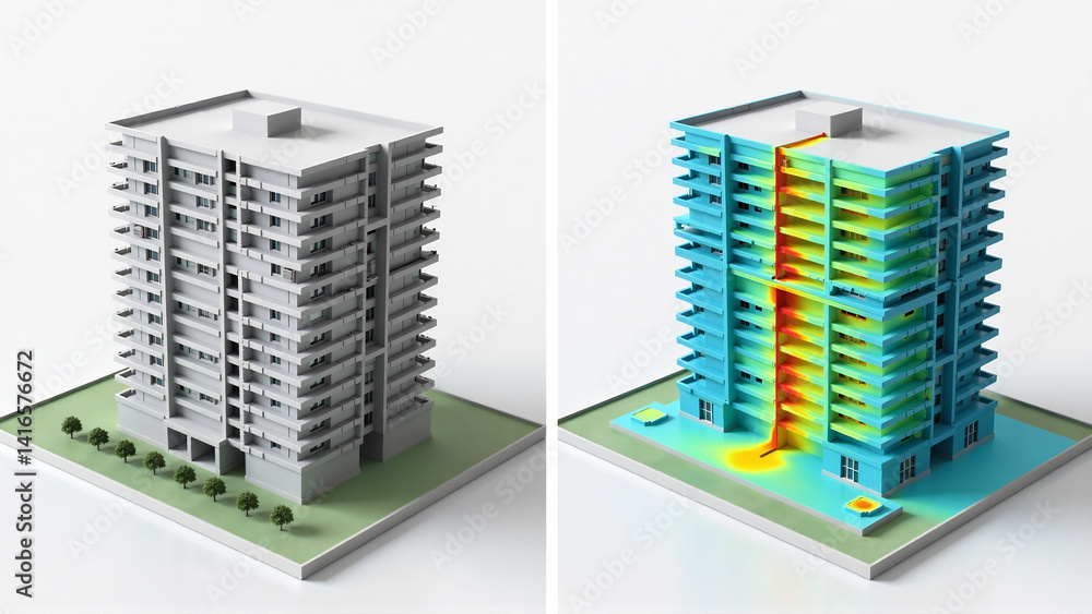 Comparative 3D Simulation: Building Response to Earthquake With vs. Without Seismic Dampers Comparative 3D Simulation: Building Response to Earthquake With vs. Without Seismic Dampers