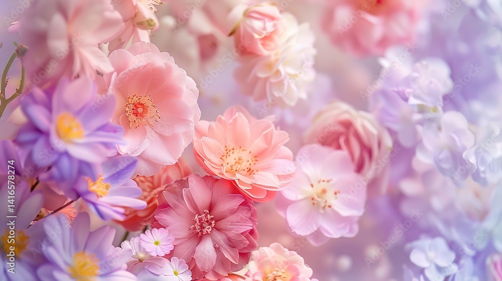 Vibrant Spring Flowers Are Full of Life Design with Blooming Florals and Fresh Botanical Energy in Pastel Tones Vibrant Spring Flowers Are Full of Life Design with Blooming Florals and Fresh Botanical Energy in Pastel Tones