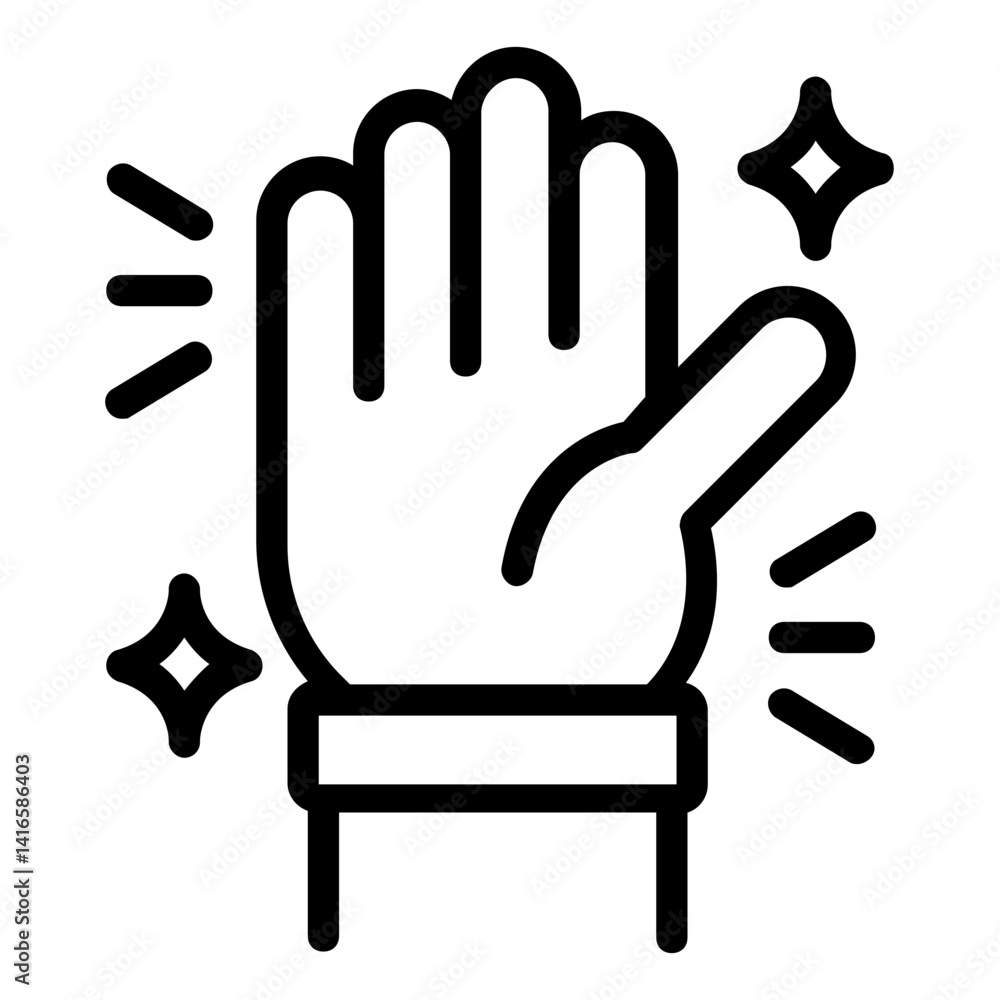 Obraz premium raise hand icon