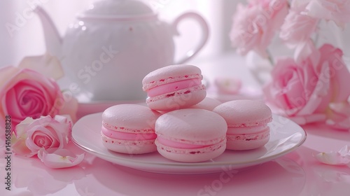 Delightful Mother's Day Dessert Illustration with Sweet Treats, Floral Accents, and a Heartwarming Celebration Mood