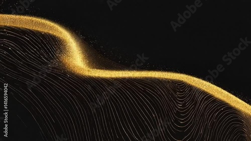Dynamic gold flow creating elegant textured design

