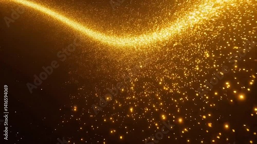 Abstract glowing curves with subtle golden hues

