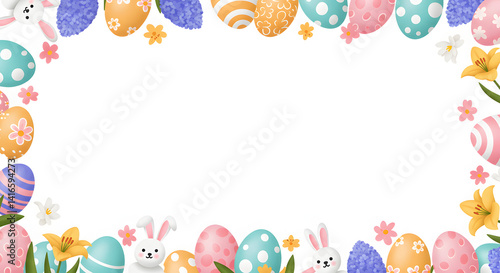 Easter Egg and Flower Frame