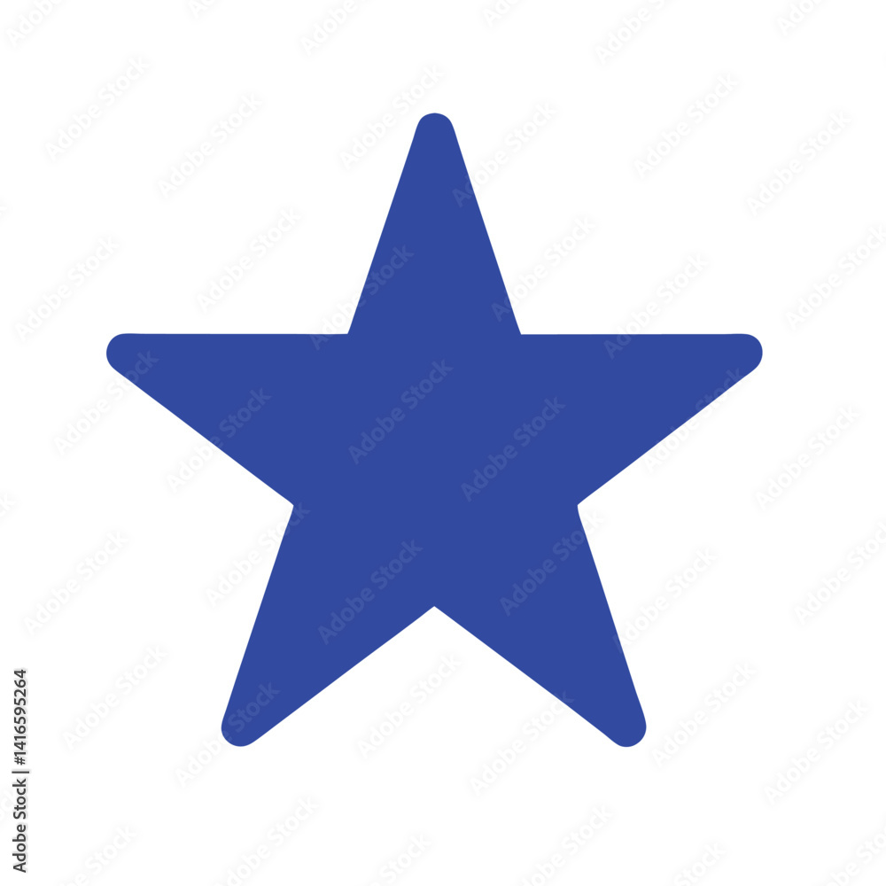 Blue star vector silhouette icon isolated on a transparent background Blue star vector silhouette icon isolated on a transparent background