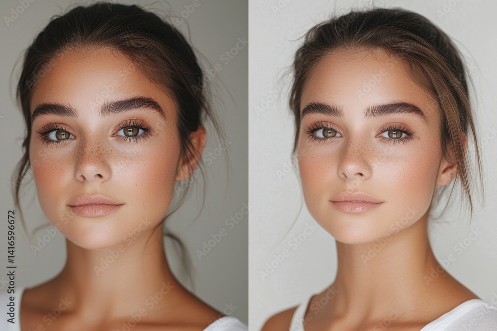 Contouring makeup tutorial for sharp cheekbones studio setting video content bright lighting close-up view seamless techniques and tips