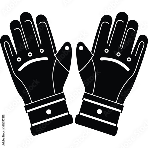 isolated police gloves on white background