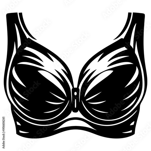 Black and white bra design with intricate patterns and subtle shadows