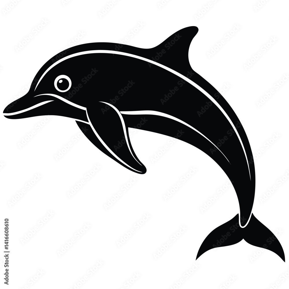 Obraz premium whale silhouette vector illustration