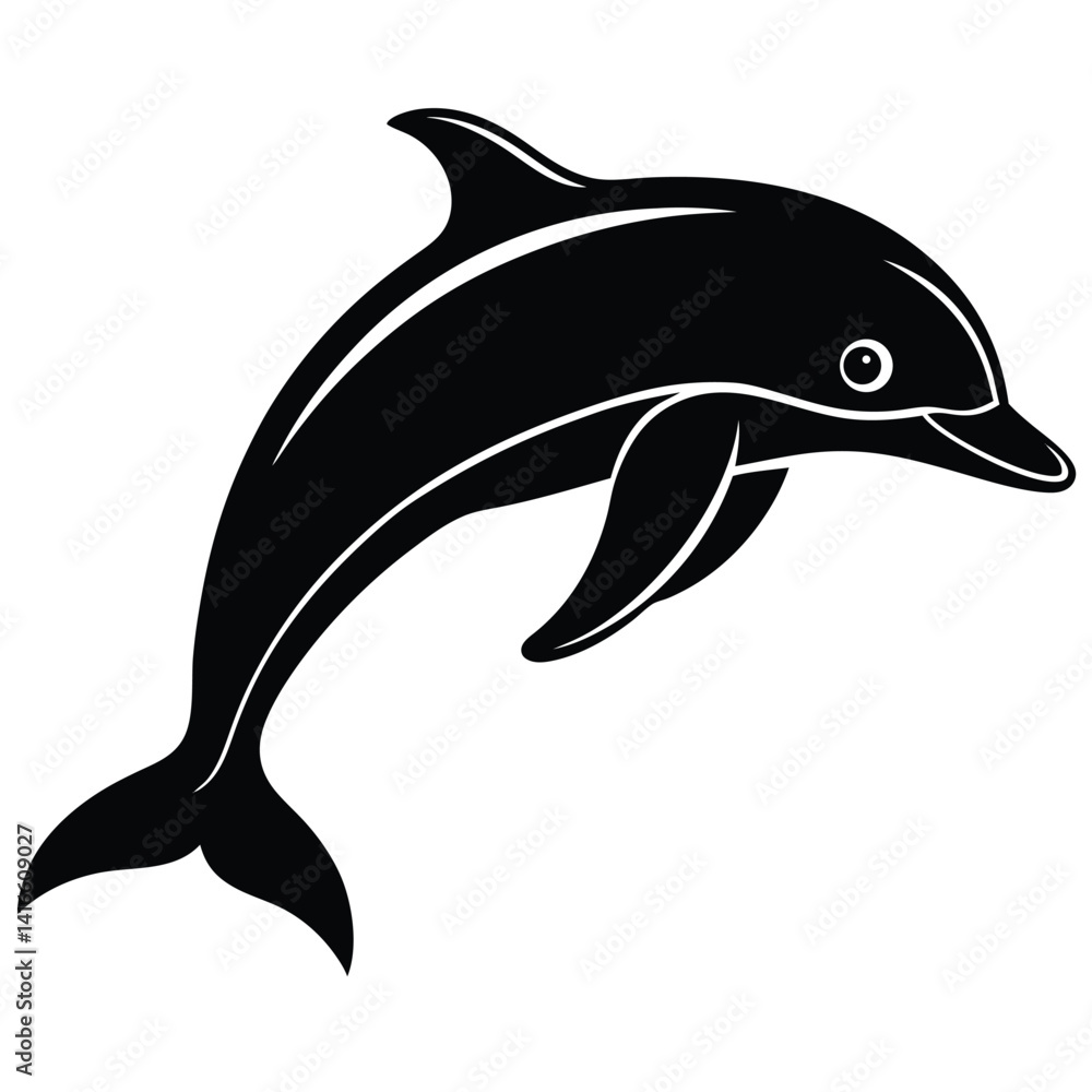 Obraz premium whale silhouette vector illustration
