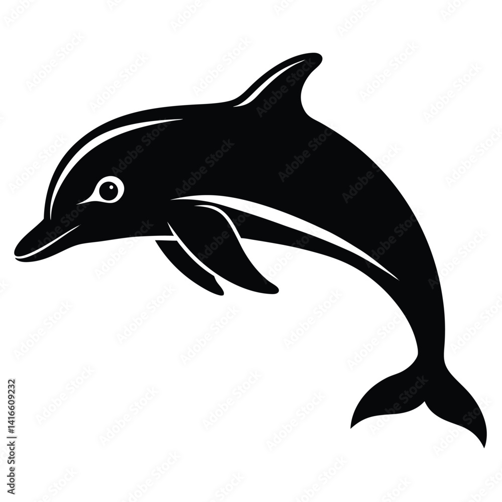 Obraz premium whale silhouette vector illustration