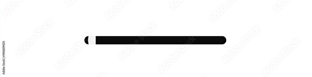 A simple, horizontal, black bar against a white background. The bar has slightly rounded ends A simple, horizontal, black bar against a white background. The bar has slightly rounded ends