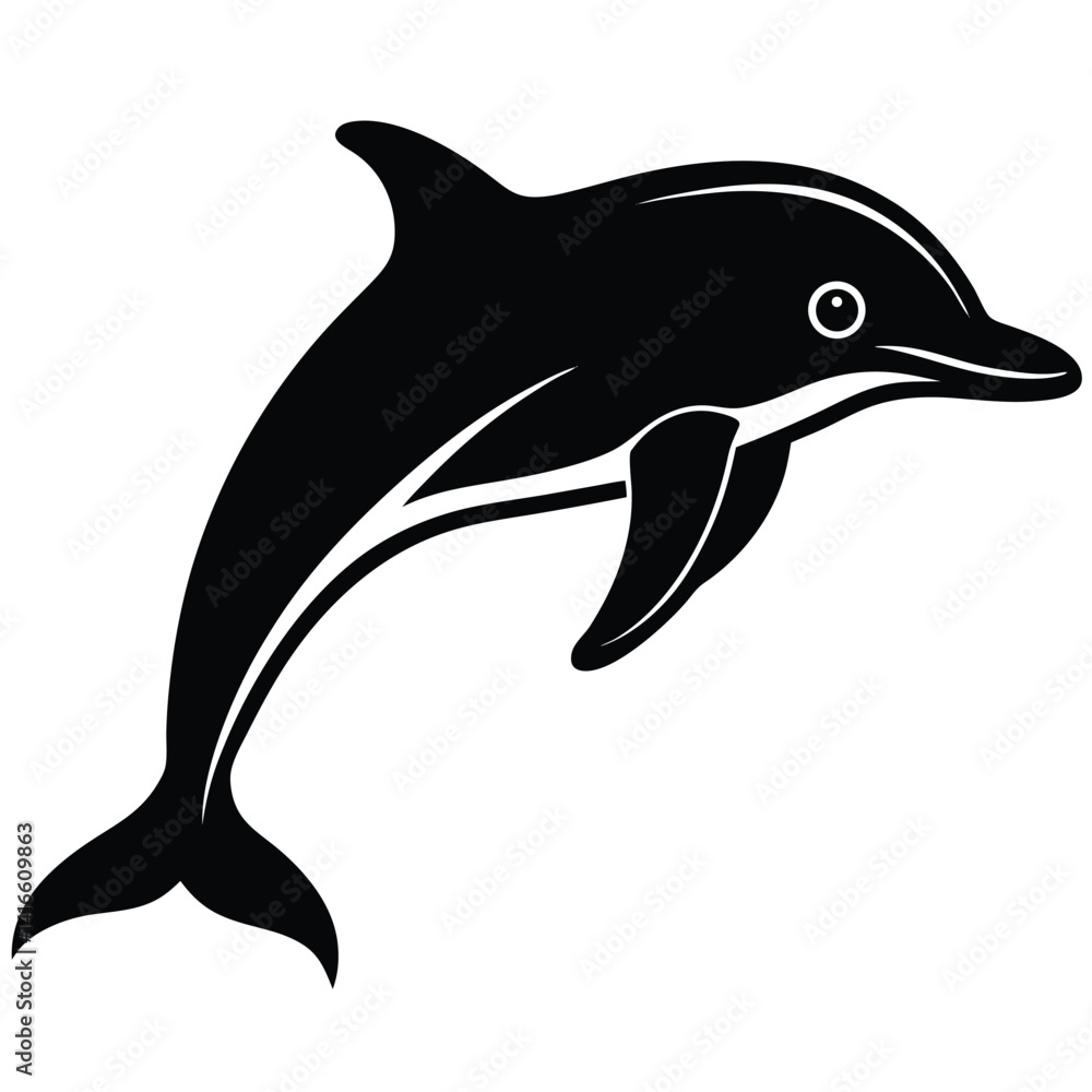 Fototapeta premium whale silhouette vector illustration