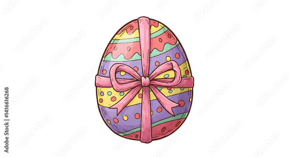 Decorated Easter Egg with Bow Decorated Easter Egg with Bow