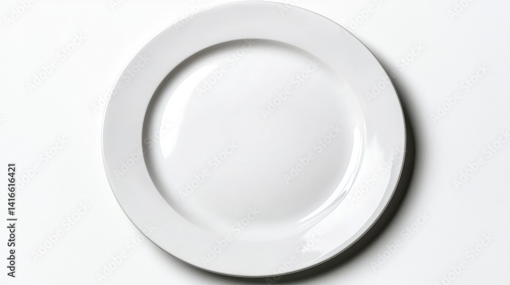 Simple white round dinner plate clean and elegant tableware for food photography and home decor Simple white round dinner plate clean and elegant tableware for food photography and home decor