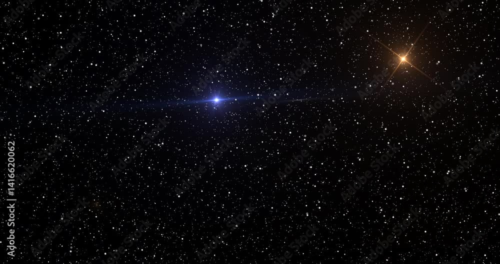 Looping Galaxy Animation with Twinkling Stars and Colorful Space Flares. Looping Galaxy Animation with Twinkling Stars and Colorful Space Flares.