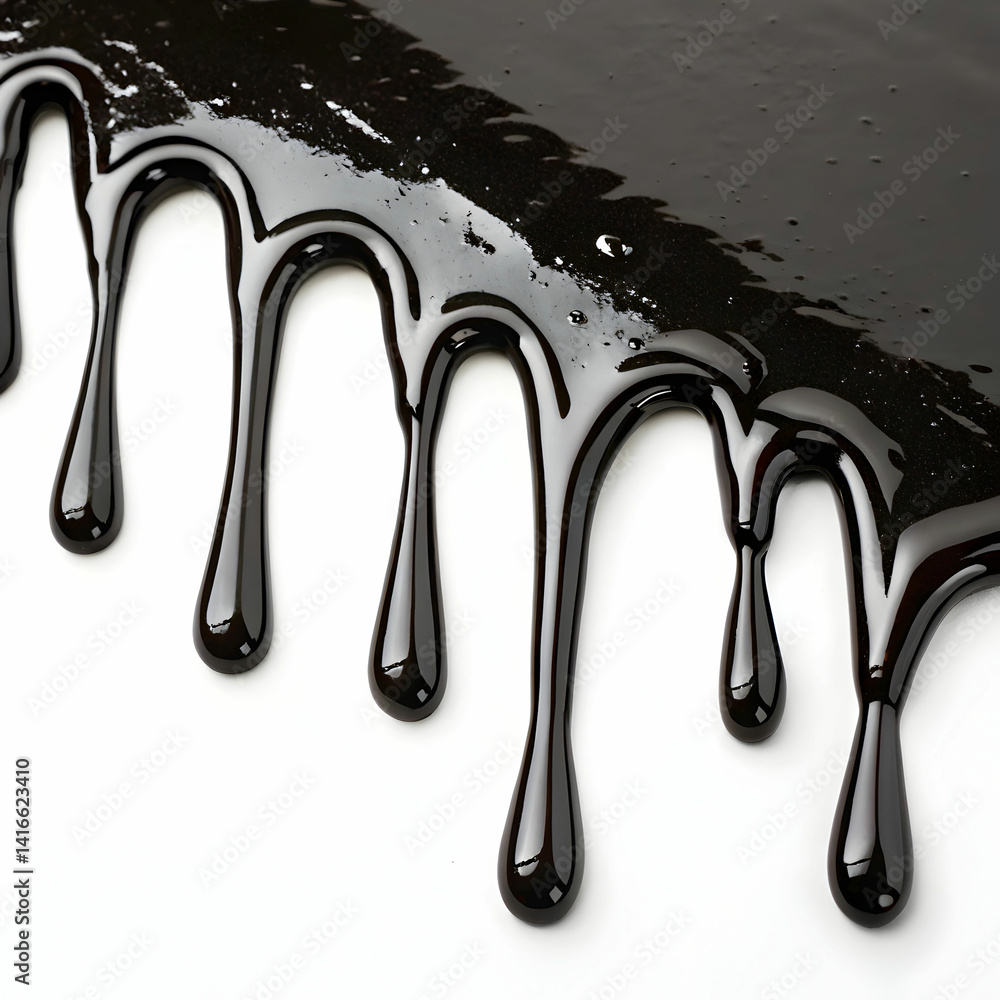 Dripping Black Luxury Liquid Metal Texture with Isolated Glossy Flow Dripping Black Luxury Liquid Metal Texture with Isolated Glossy Flow
