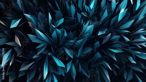 Abstract blue foliage background with vibrant leaves, nature-inspired design for digital art, wallpapers, and graphic projects. Organic textures and patterns.