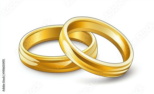 Wallpaper Mural Two intertwined golden wedding bands, gleaming, symbolize commitment and love Torontodigital.ca