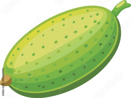 Colorful vector art illustration of a delicious finger lime fruit, showcasing vibrant citrus texture and juicy pulp in a detailed design.