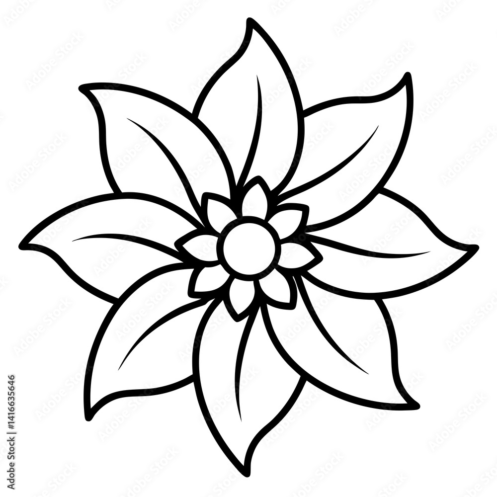 Fototapeta premium black and white flower