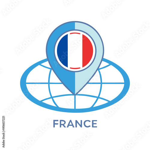 Free Download Map globe with France location pin - GFXLoad