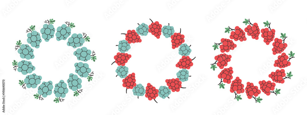 Fruit frame set. Grape design template, copy space. Cute hand drawn fruits round frame in doodle style. Circular template. Hand drawn fruits circle border. Fruit frame set. Grape design template, copy space. Cute hand drawn fruits round frame in doodle style. Circular template. Hand drawn fruits circle border.