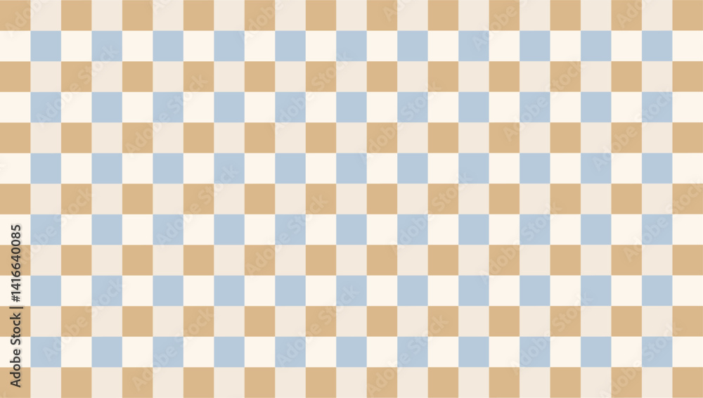 Fototapeta premium Pastel gingham tones provide a relaxing touch for any decorative background.