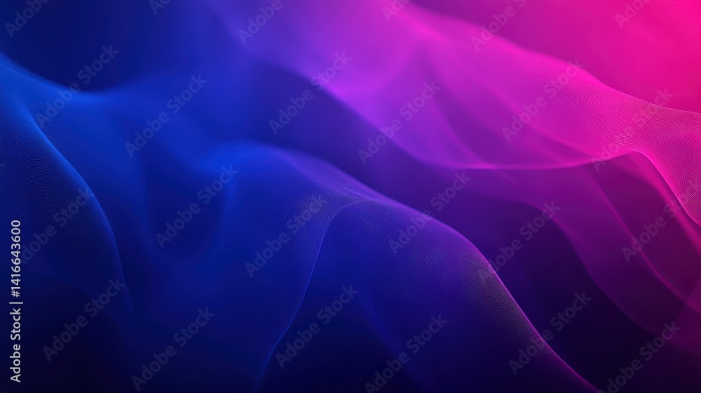Obraz premium Abstract gradient background with flowing waves in blue and pink tones, creating a vibrant and modern design for web, mobile, and graphic projects.