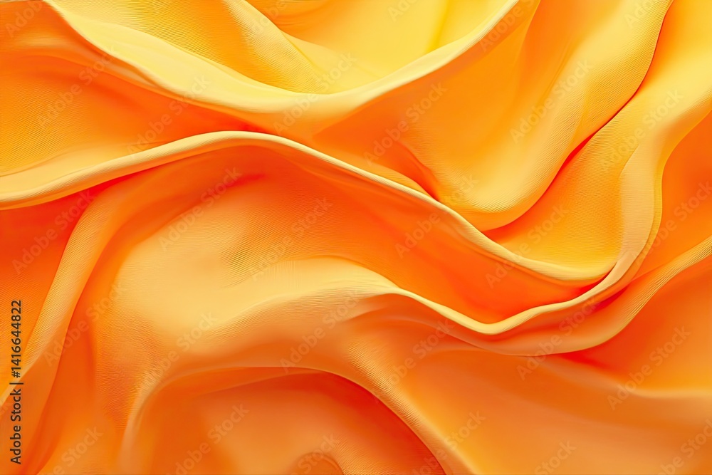 Fototapeta premium Orange Yellow Fabric Draped Texture