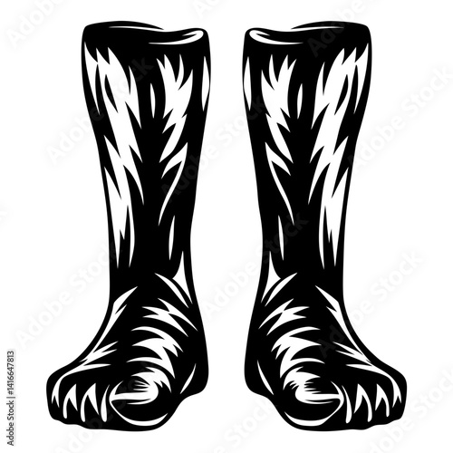 Abstract Black and White Leg Coverings Art, A Striking Visual Composition