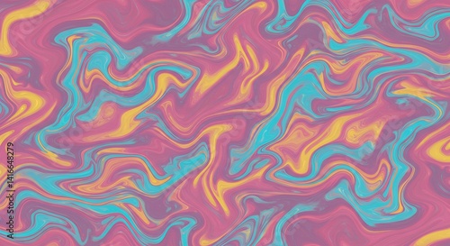 Abstract Colorful Fluid Marble Pattern