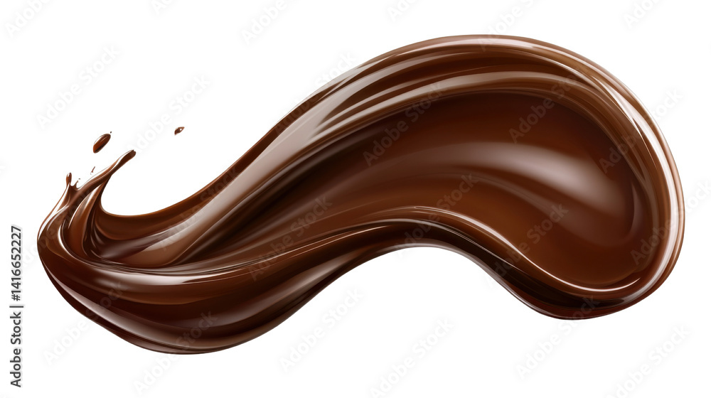 chocolate curl on white background chocolate curl on white background