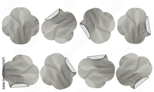 Blank Paper Sticker Tag Lable Texture Set For Mockup Template