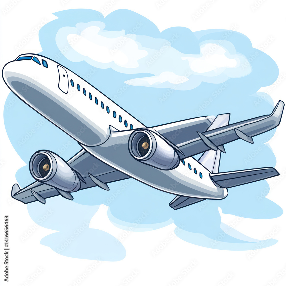 Fototapeta premium airplane in the clouds