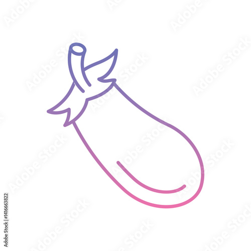 Eggplant  Icon vector stock illustration