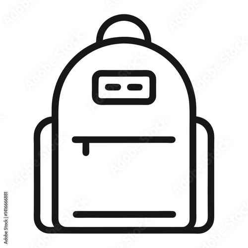 delivery backpack courier bag icon silhouette