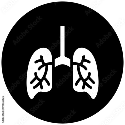 Vector Design Lungs Icon Style
