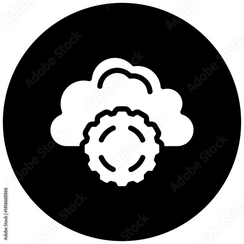 Vector Design Cloud Settings Icon Style
