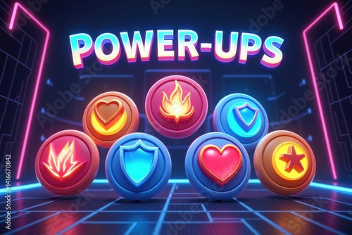 Colorful power-up icons