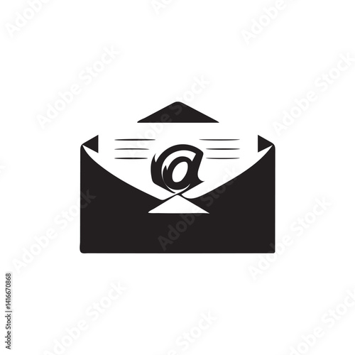 Email icon with envelope symbol representing digital communication and messaging