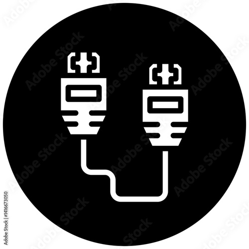 Vector Design Hdmi Cable Icon Style