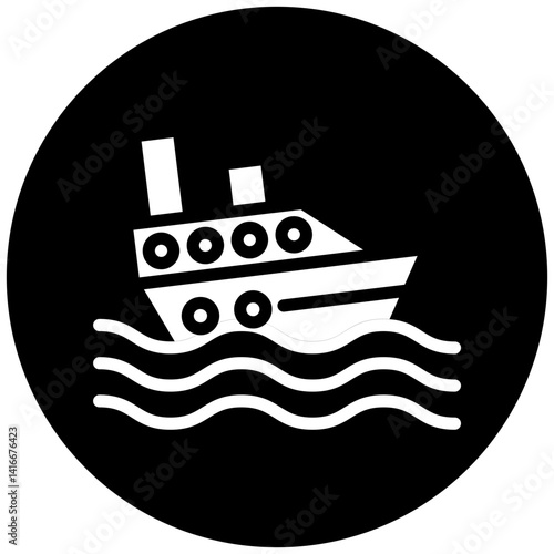 Boat Sink Icon Style