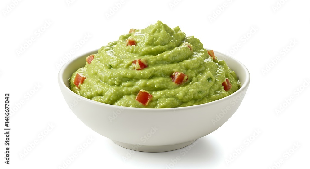 Guacamole isolated on white background Guacamole isolated on white background