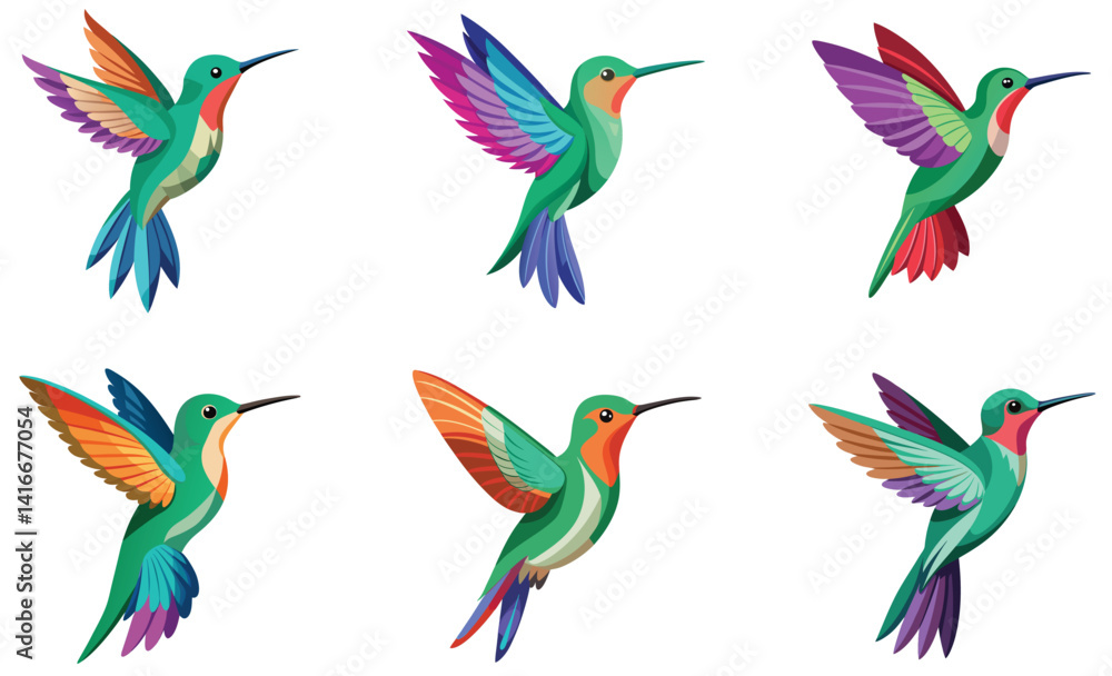 Fototapeta premium Hummingbird isolated on white background