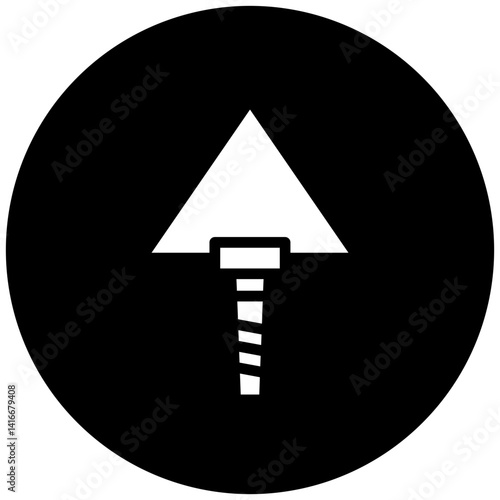 Plastering Trowel Icon Style